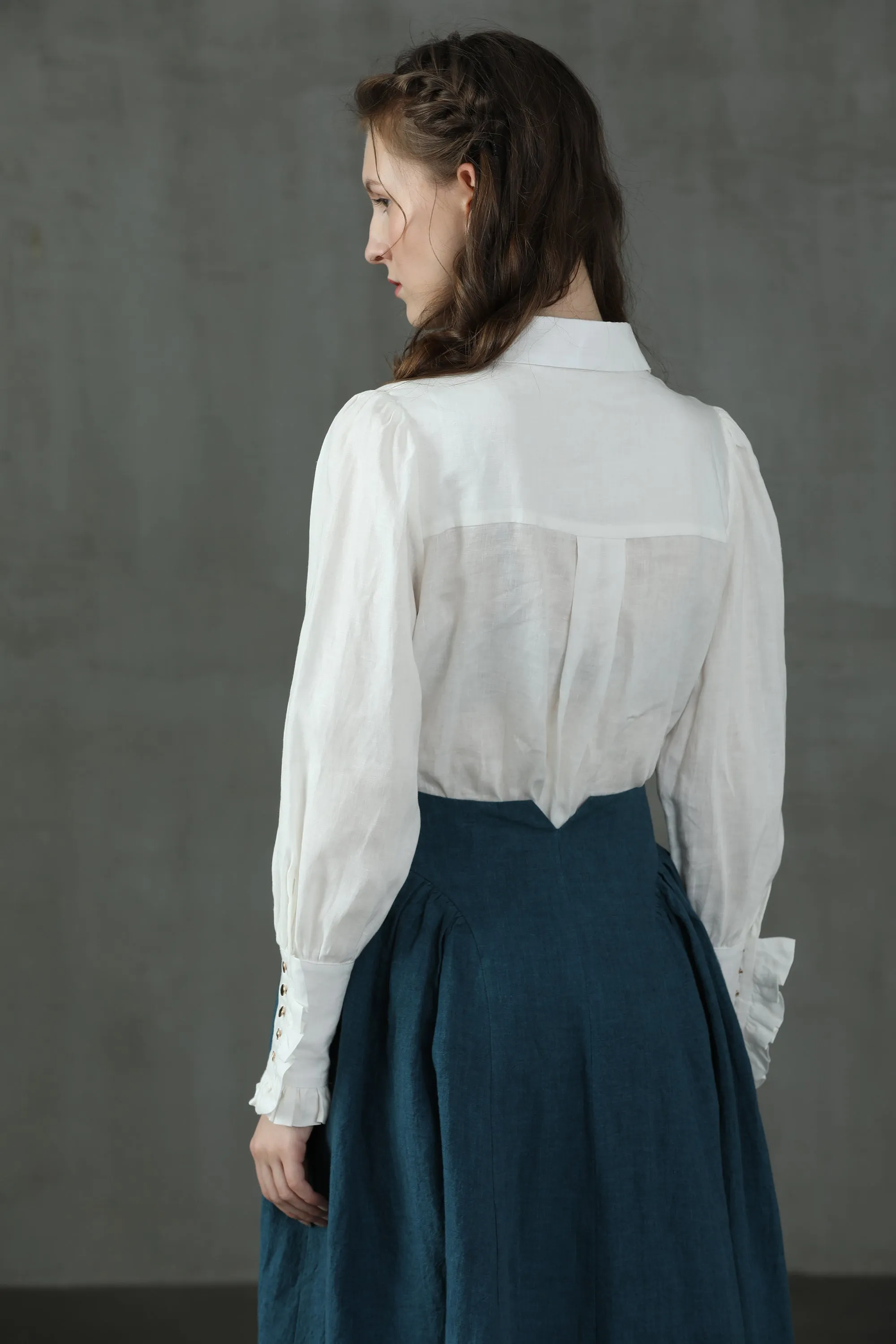 Jo March 31 | Accordion Pleated Linen Shirt