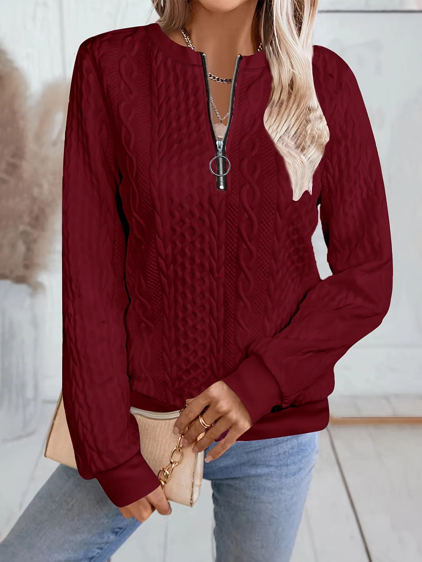 Lucy | Zip-Up Baseball Collar Jacket