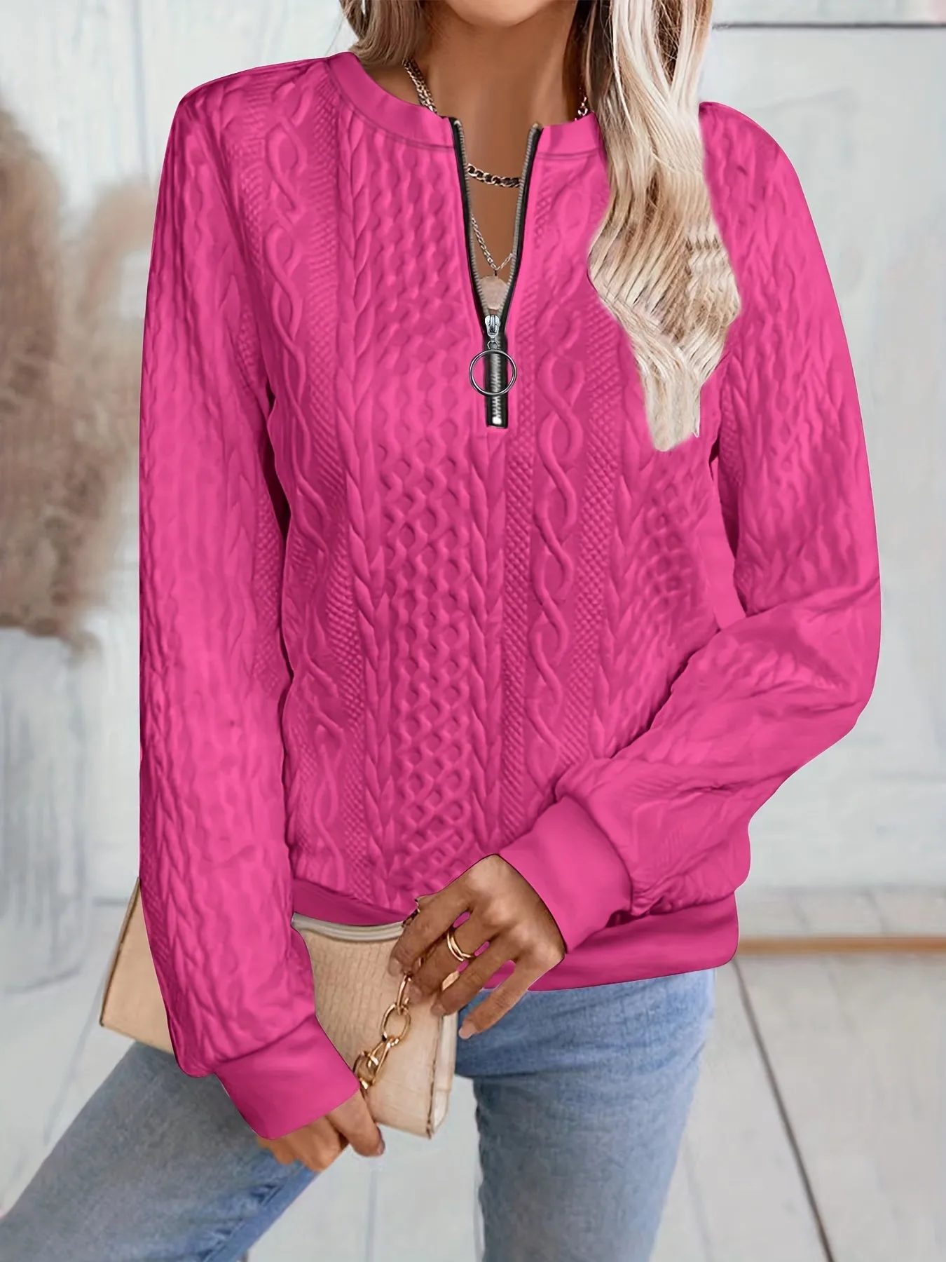 Lucy | Zip-Up Baseball Collar Jacket