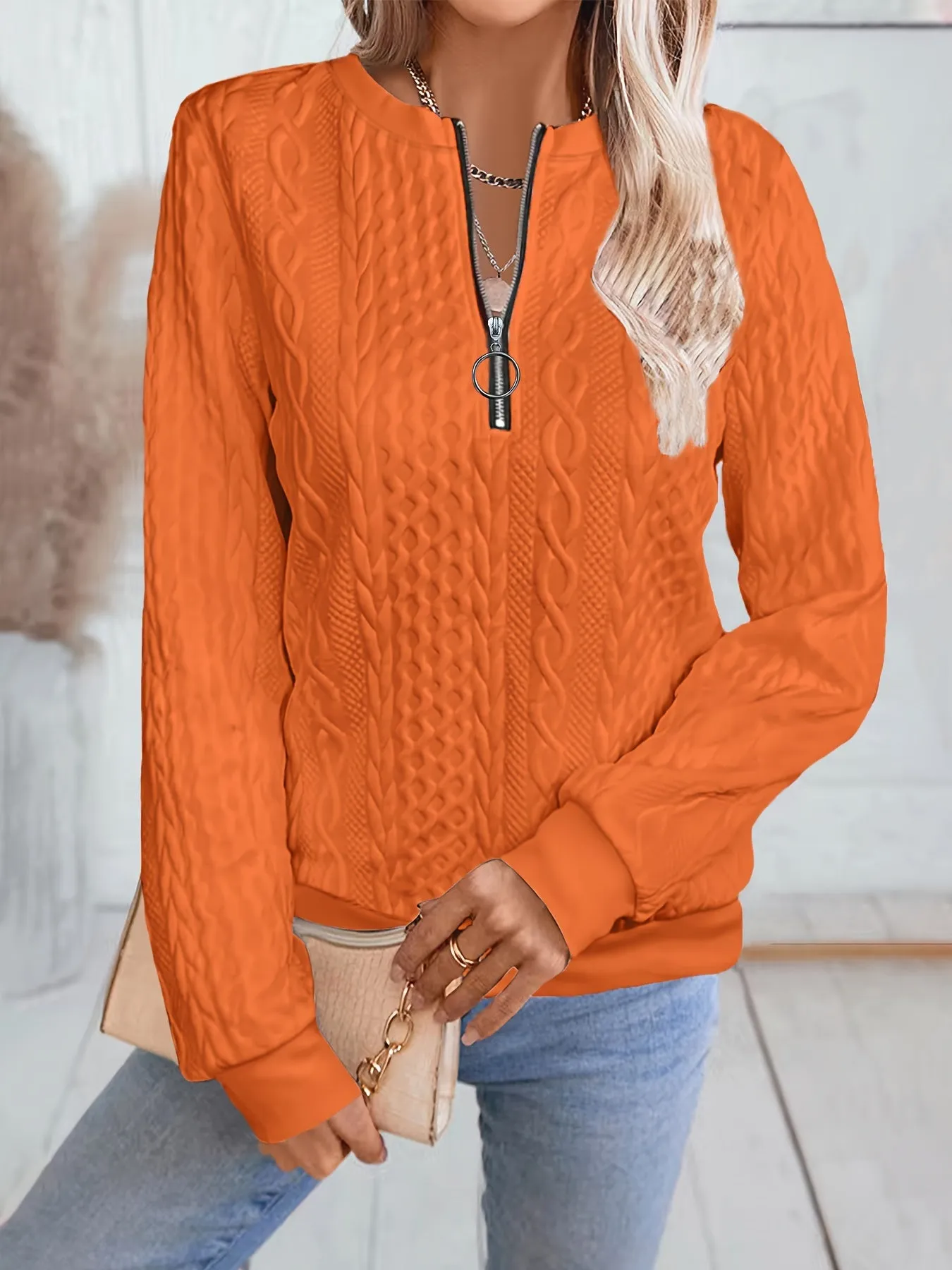 Lucy | Zip-Up Baseball Collar Jacket