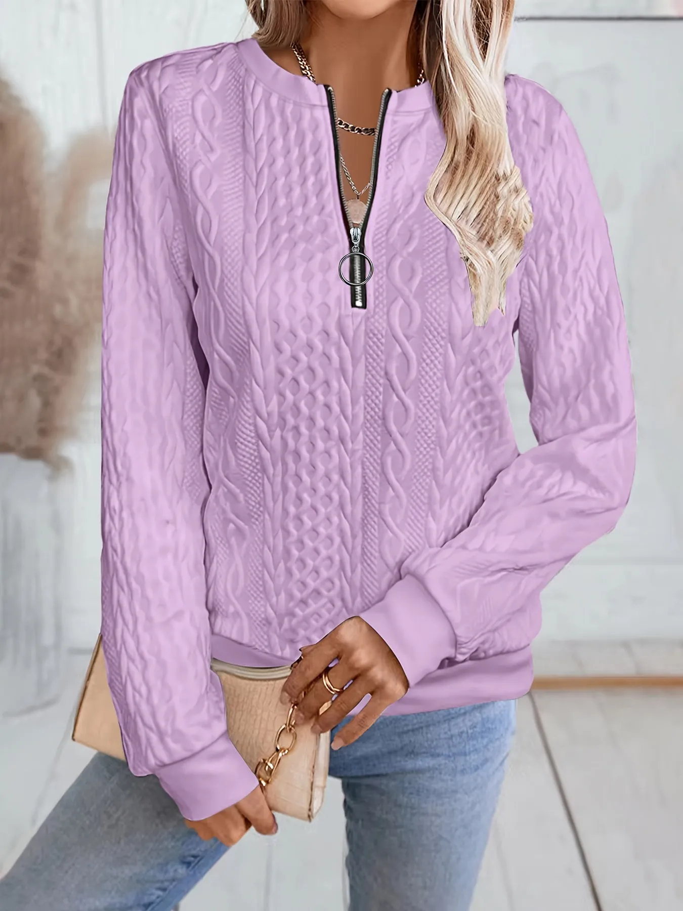 Lucy | Zip-Up Baseball Collar Jacket