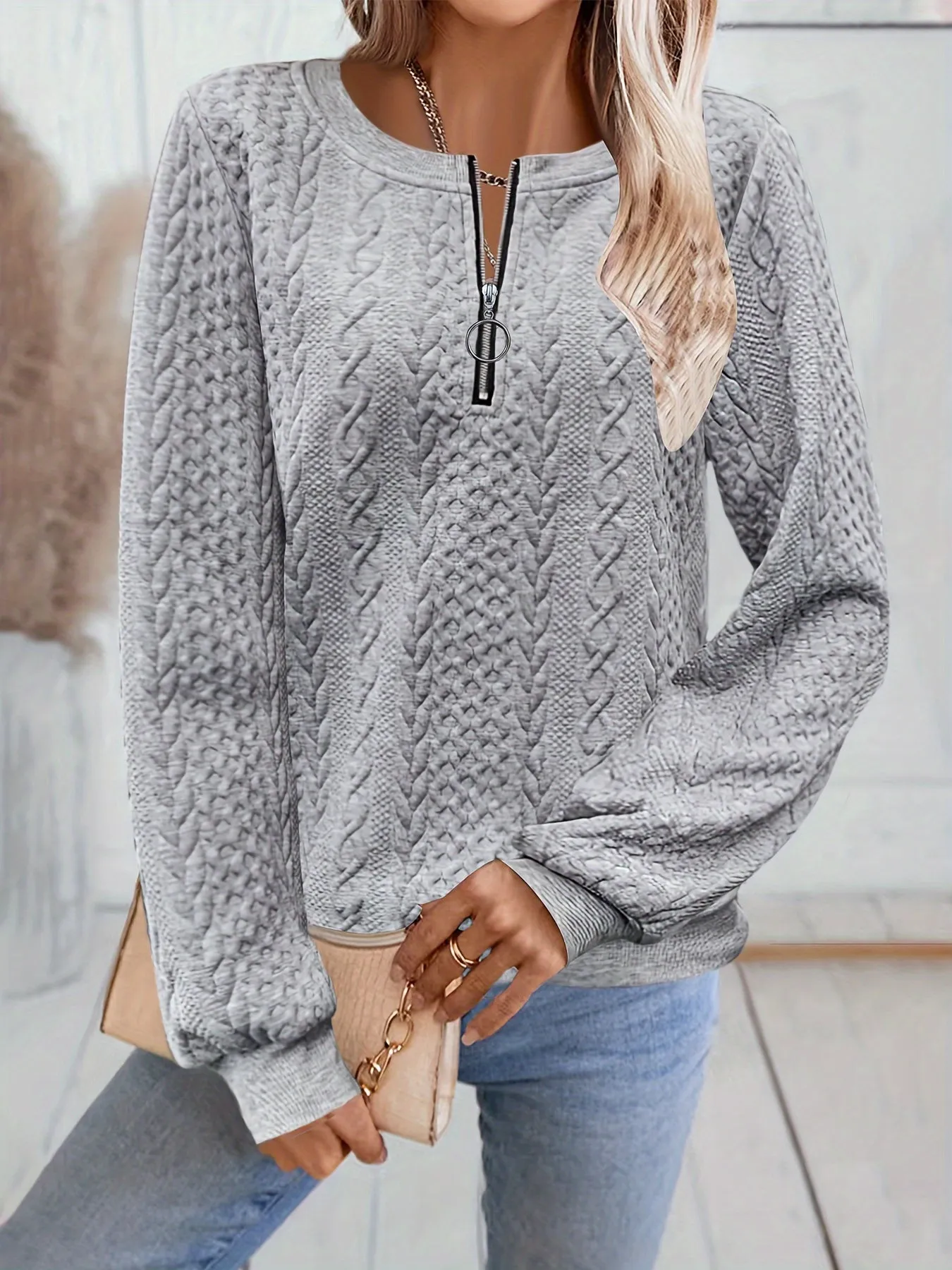 Lucy | Zip-Up Baseball Collar Jacket
