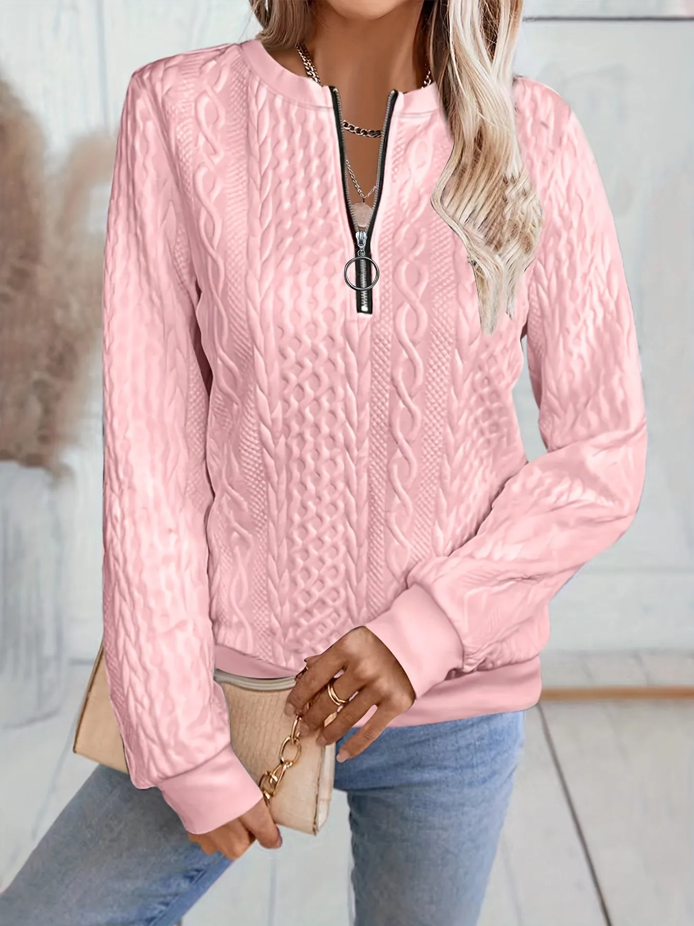 Lucy | Zip-Up Baseball Collar Jacket