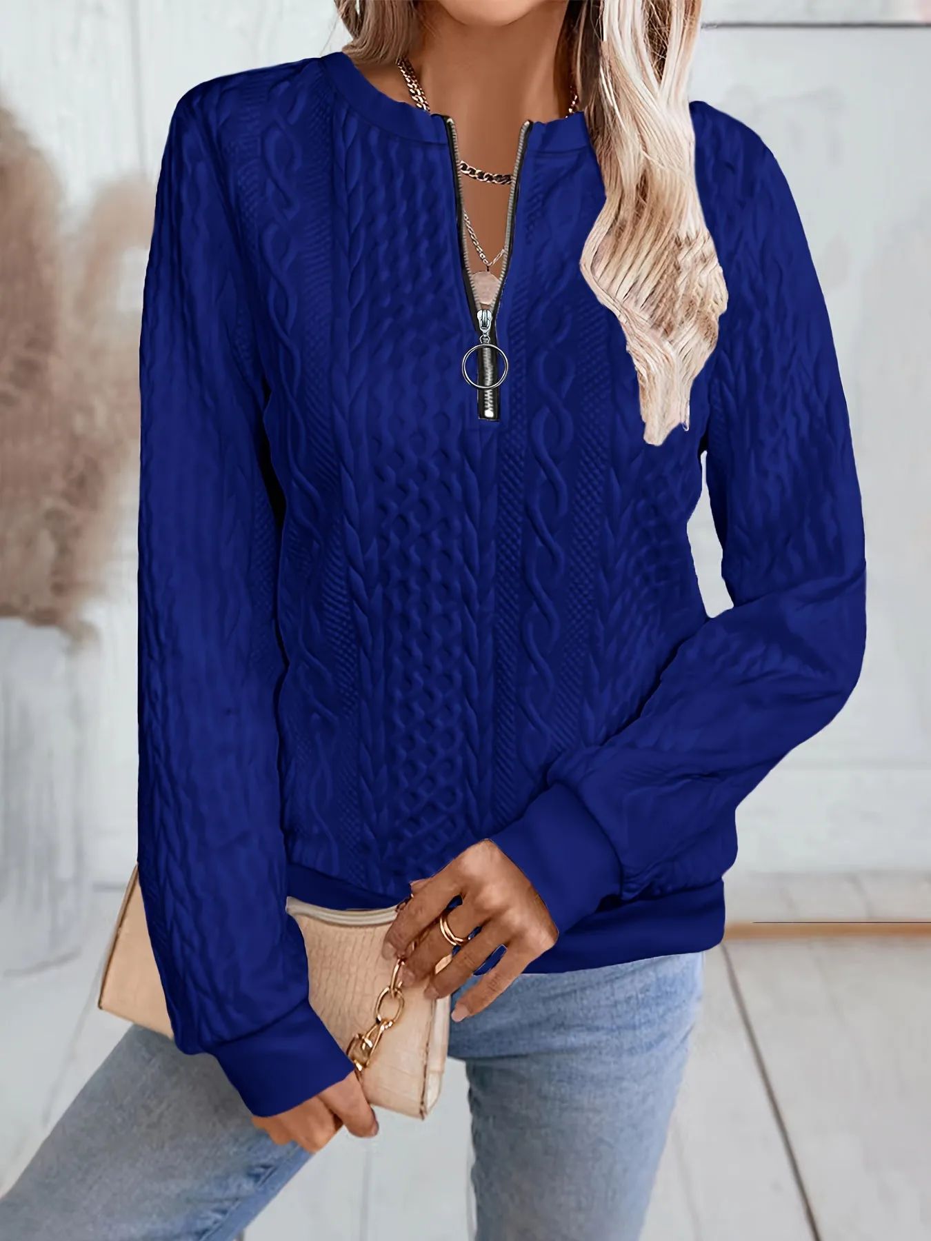 Lucy | Zip-Up Baseball Collar Jacket