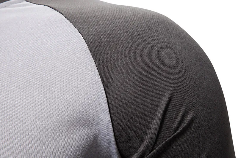 Men's Long-Sleeved Top With Stitching Around Neck