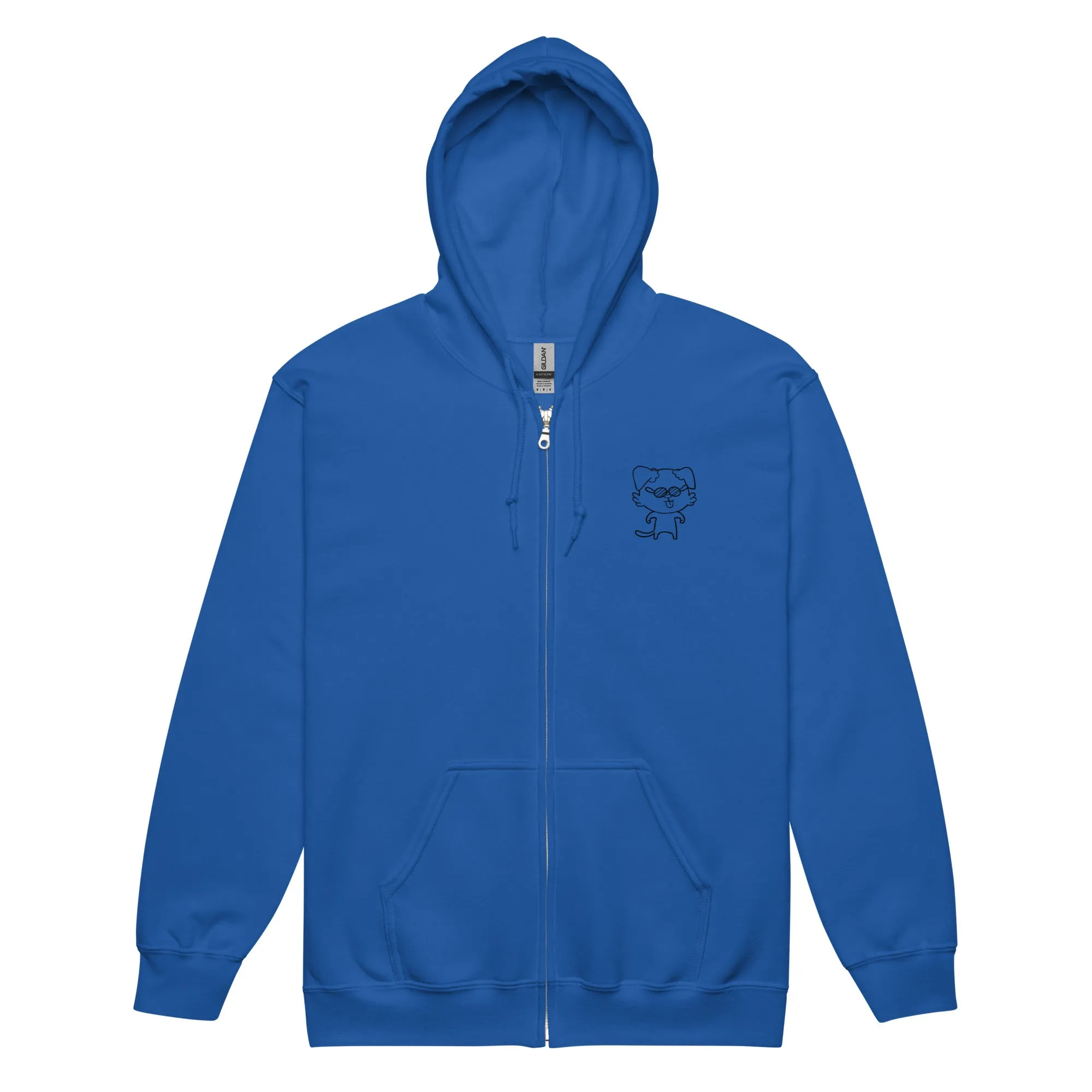 NOT THE LITTLE GUY Collection Mascot Heavy Blend Zip Back Front Hoodie