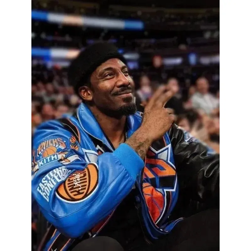 NY Knicks Amar’e Stoudemire Multi-Color Leather Jacket